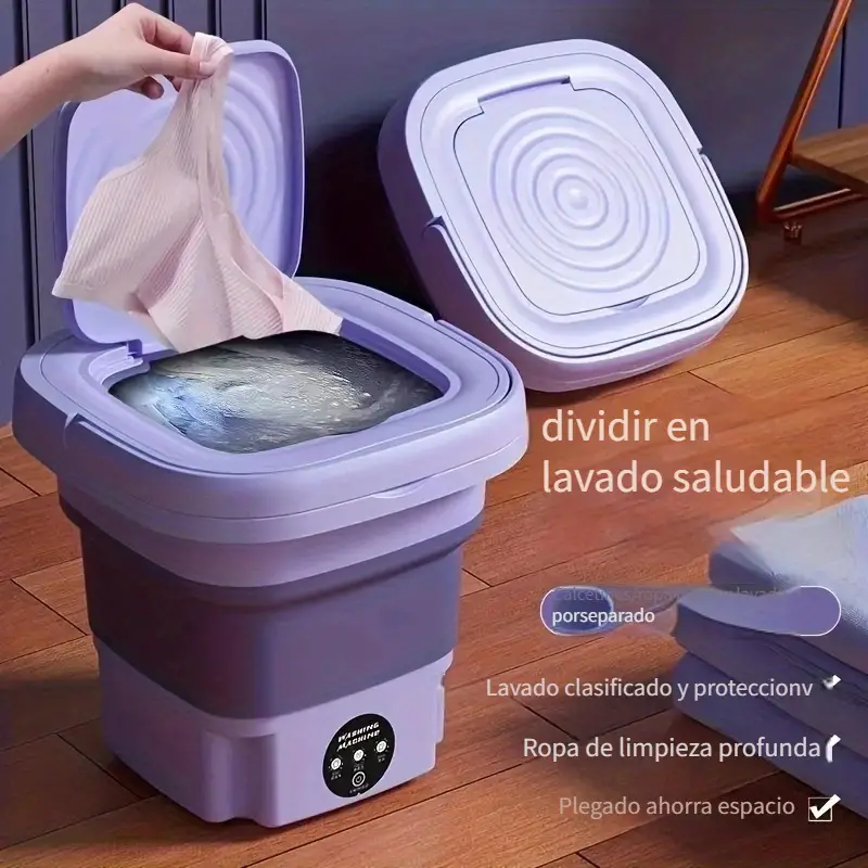 Mini lavadora plegable